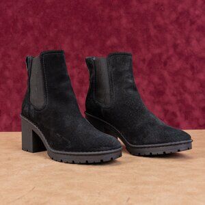 Vince Women Henderson Waterproof Chelsea Black Suede Ankle Boots sz 8US EUR 39